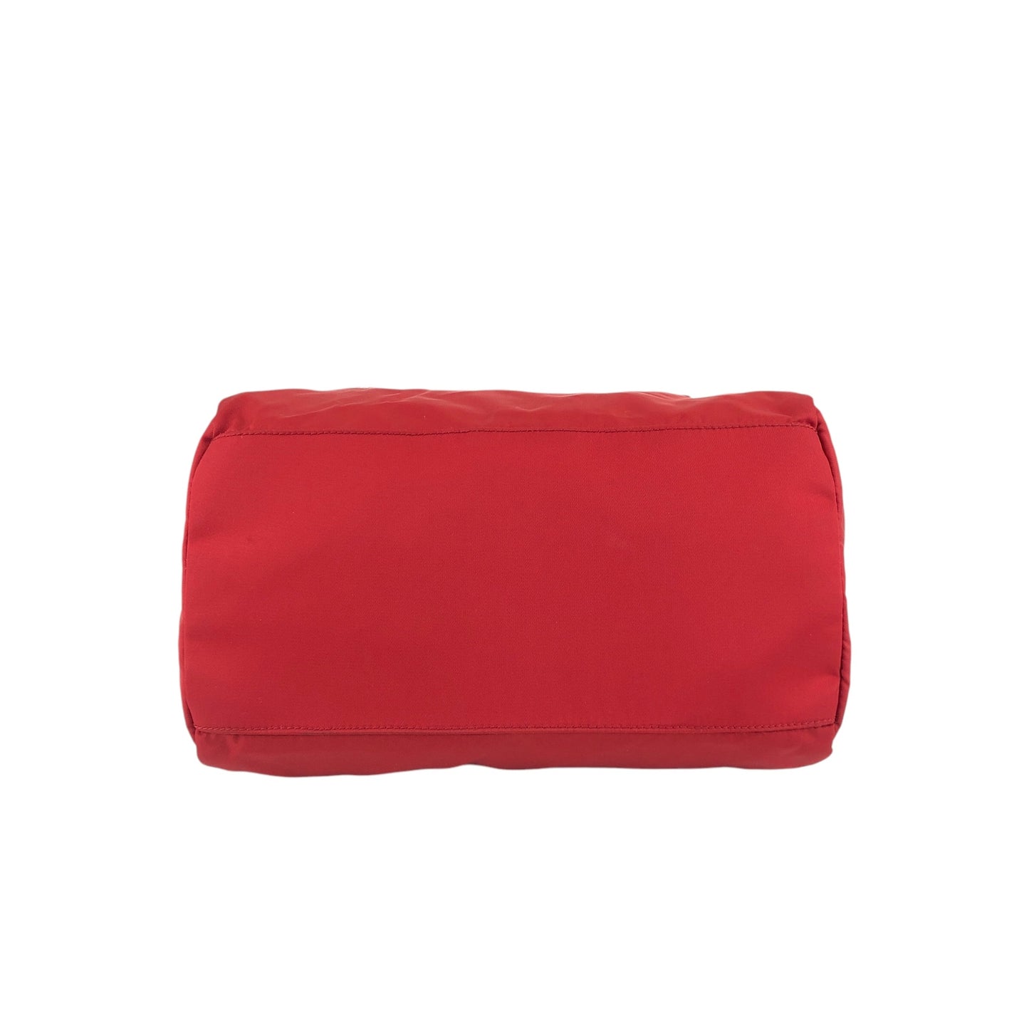 PRADA Triangle Logo Small Boston bag Handbag Red Vintage dkzdci