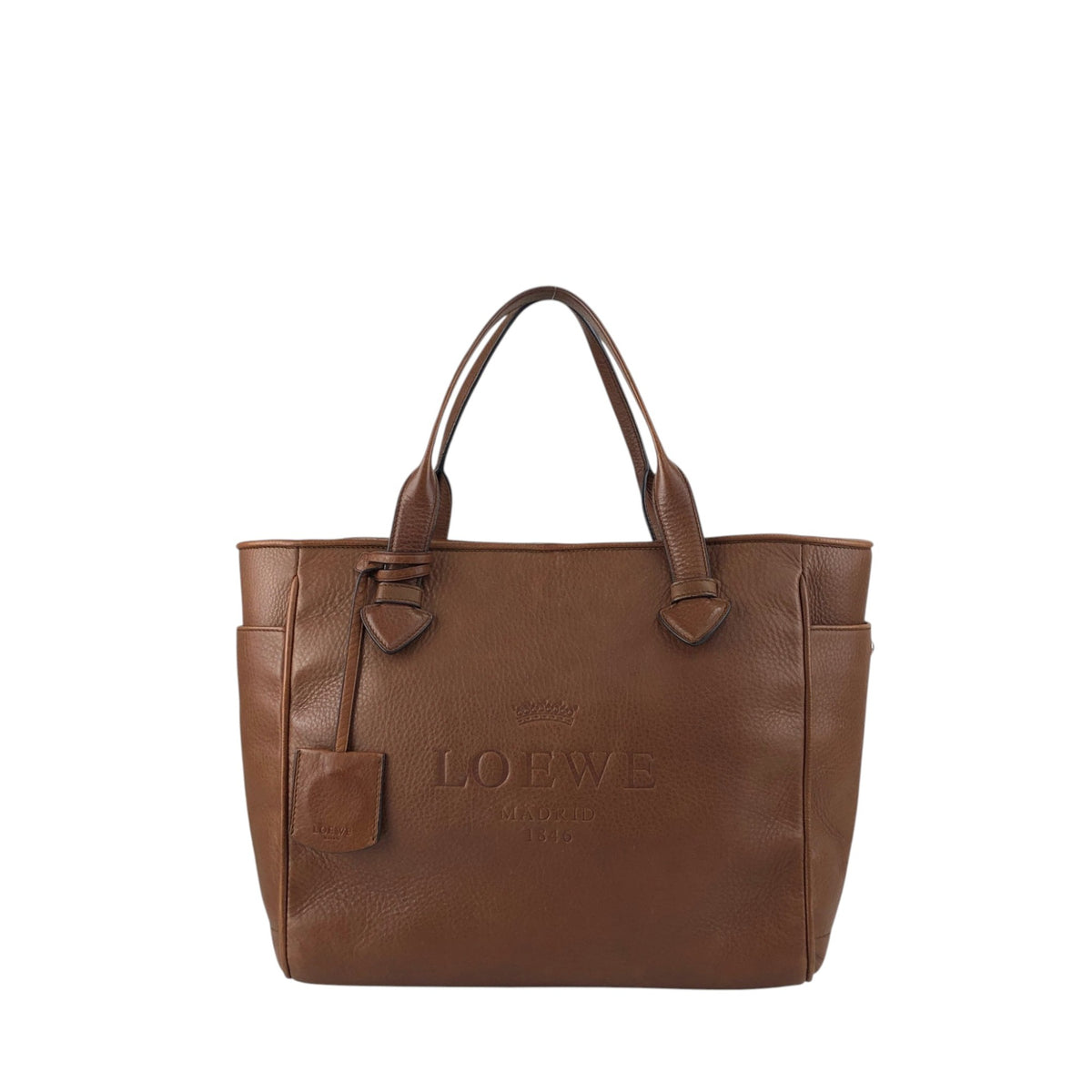 LOEWE Logo Embossed Totebag Brown Vintage 8s4u5v