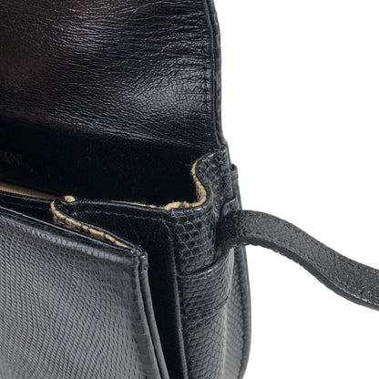 Yves Saint Laurent YSL Logo Shoulder bag Black Vintage rnmcrn