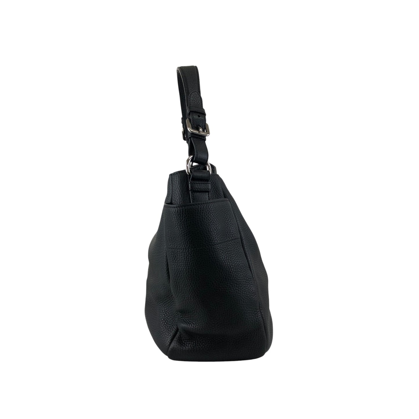 PRADA Triangle Logo Side Pocket Shoulder bag Black Vintage wr45fx