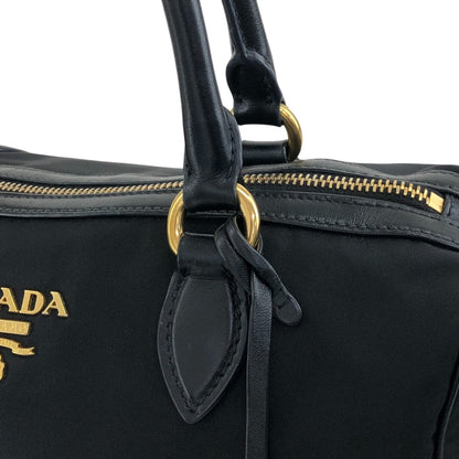 PRADA Logo Two-way Boston bag Shoulder bag Black Vintage 76zjdy