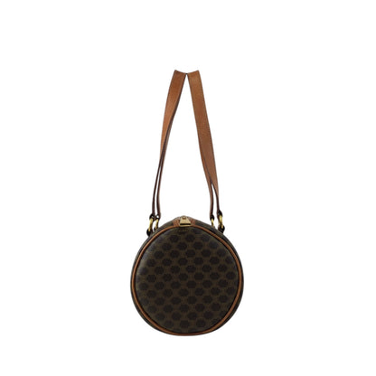 CELINE Macadam Blason Handbag Brown Vintage s5ej7j