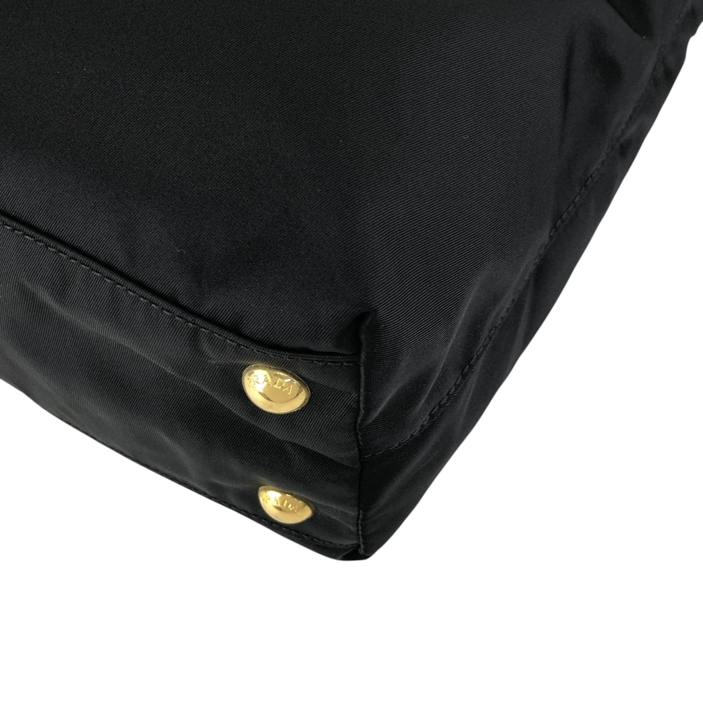 PRADA Tessuto Triangle Logo Totebag Black Vintage 3j825h