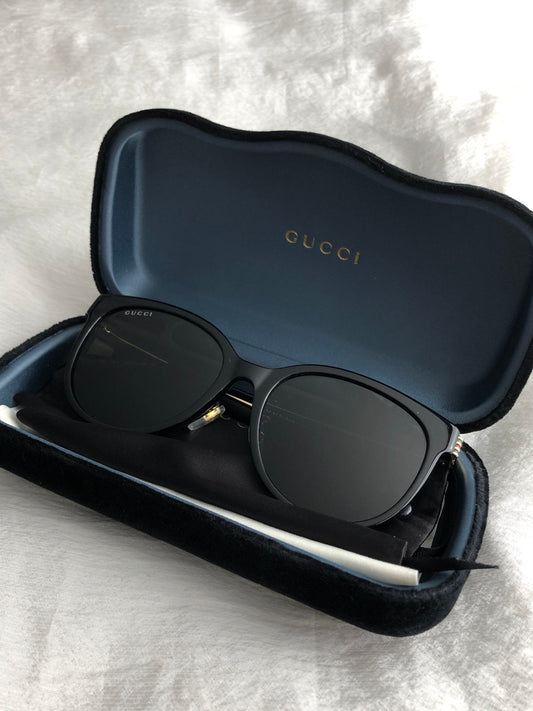 GUCCI Sherry Line Logo Sunglasses Black 1883SK Vintage d3gda7