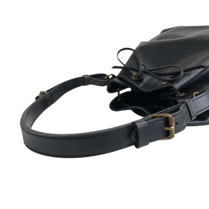 LOUIS VUITTON Epi Drawstring Shoulder bag Black Vintage jpzhvn