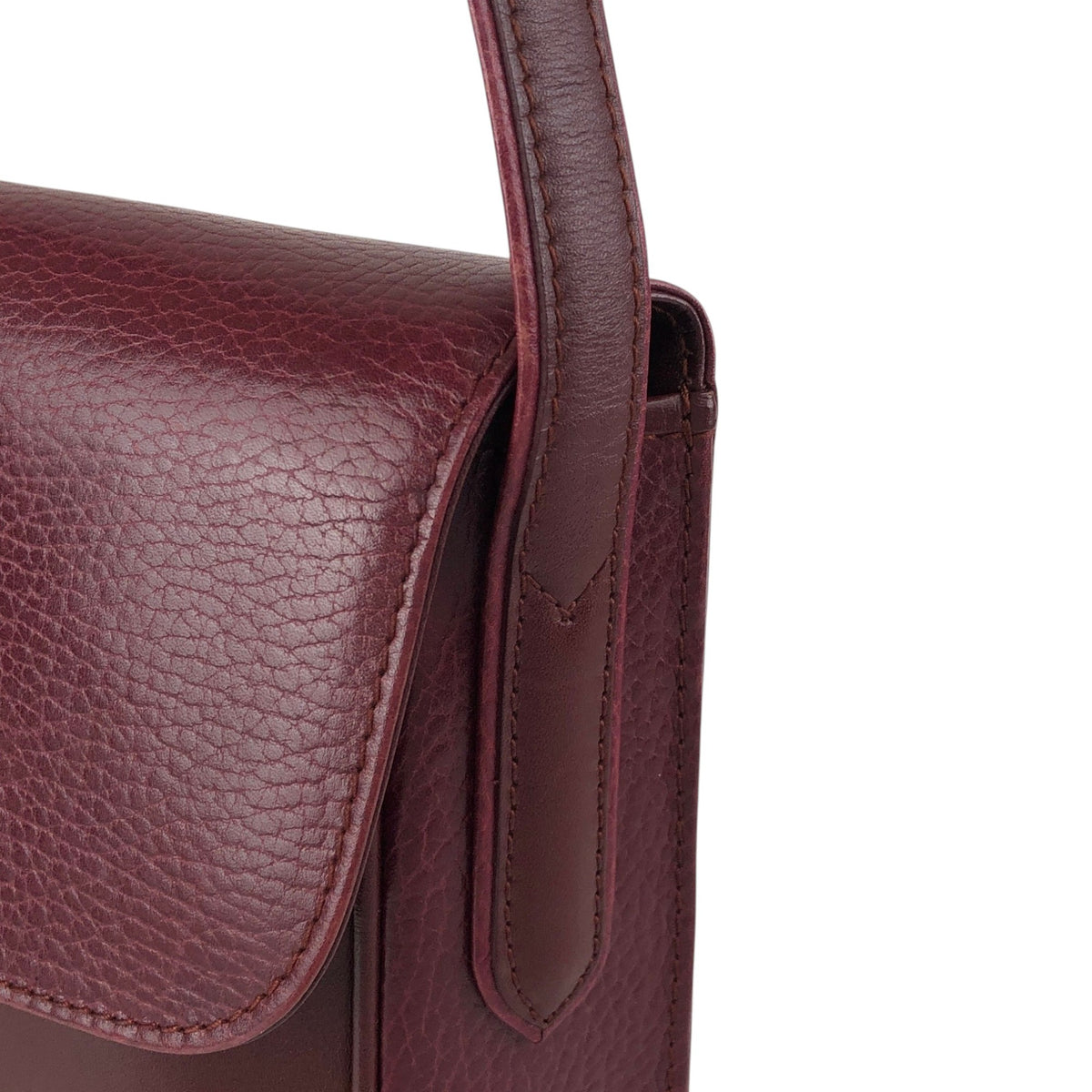 Cartier Flap Shoulder bag Bordeaux Vintage 63gc86