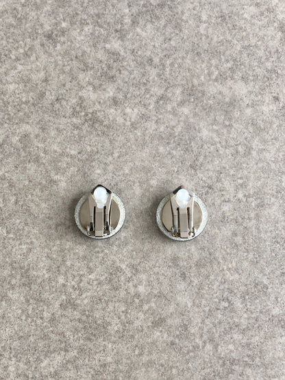 CHANEL Coco Mark Earrings Clear Vintage 65a7rz