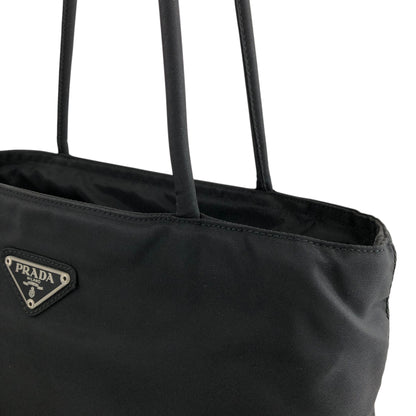 PRADA Tessuto Triangle Logo Totebag Black Vintage 26be6f