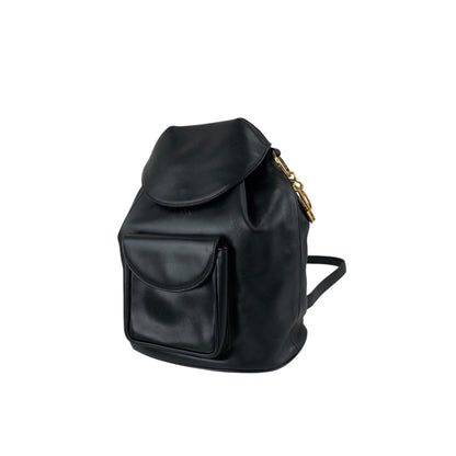 Christian Dior Logo Charm Backpack Black Vintage i7gek7