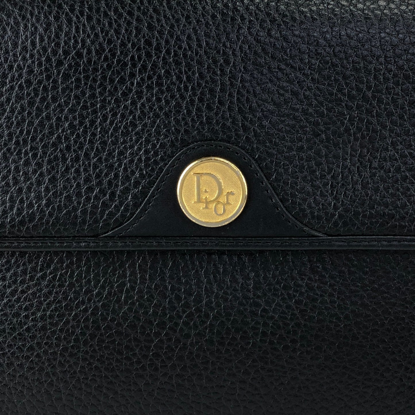 Christian Dior Logo Shoulder bag Black Vintage dm5c8k