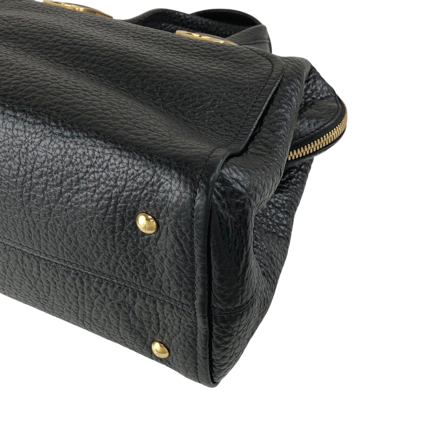 FENDI Two-way Handbag Shoulder bag Black 8BL114-HXF Vintage 66eazz