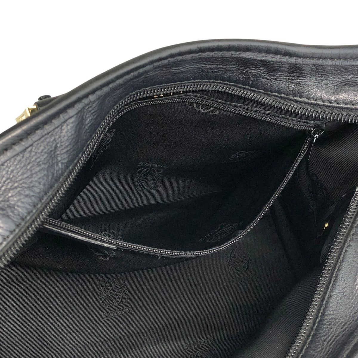 LOEWE Amazona Anagram Small Boston bag Handbag Black Vintage jeeyya