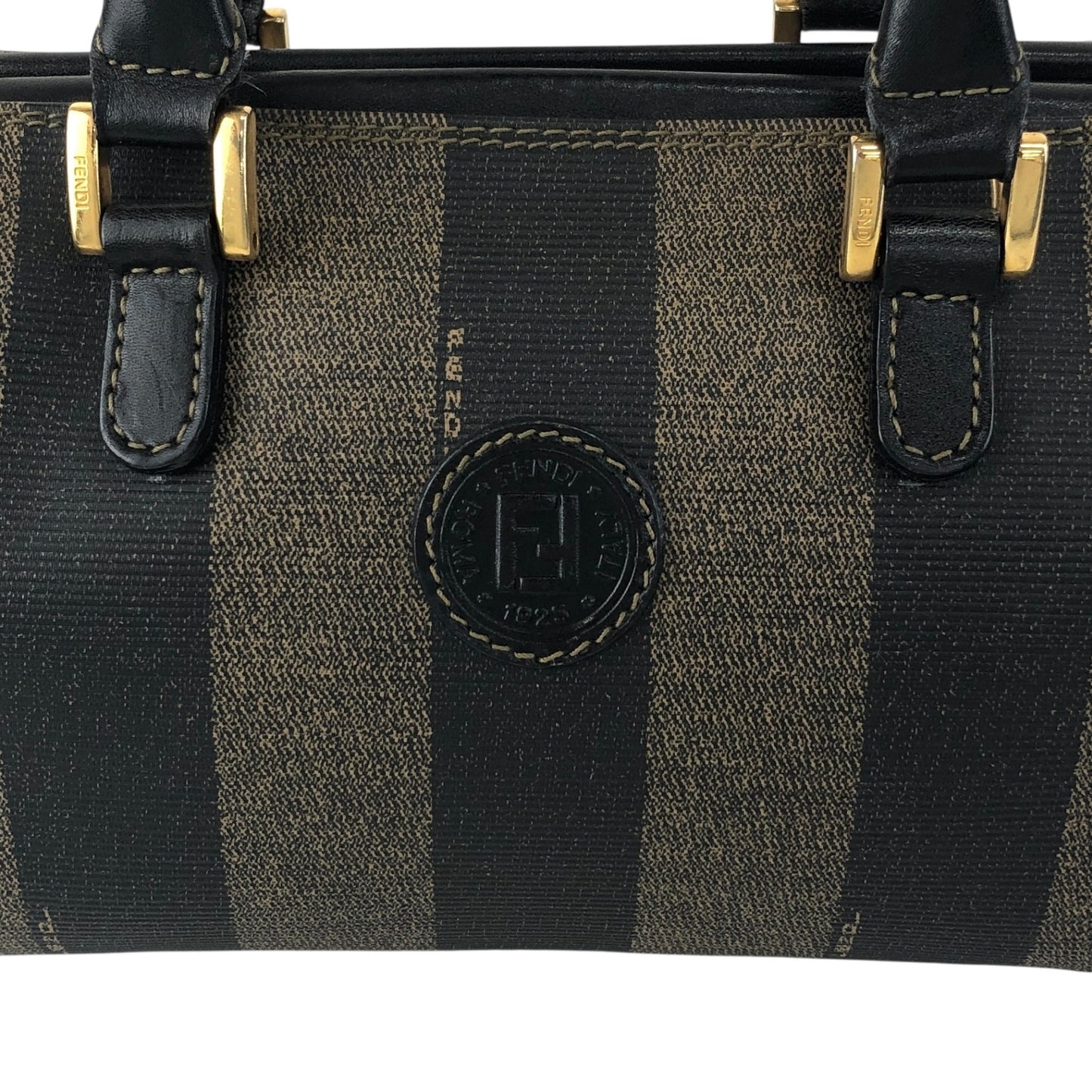 FENDI Pecan Two-way Small Boston bag Shoulder bag Black Vintage p73ycs