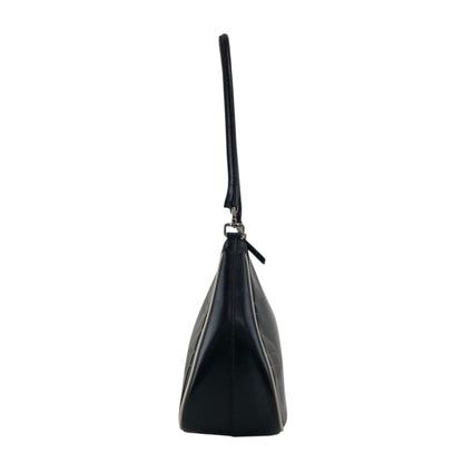 PRADA Stitch Shoulder bag Hobobag Black Vintage tfesrt