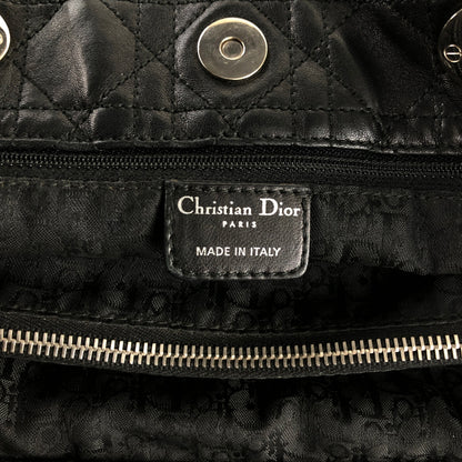 Christian Dior Lady Dior Cannage Charm Totebag Black Vintage niu5pt