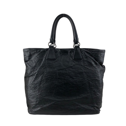 PRADA Logo Two-way Handbag Shoulder bag Black Vintage ctcsm5