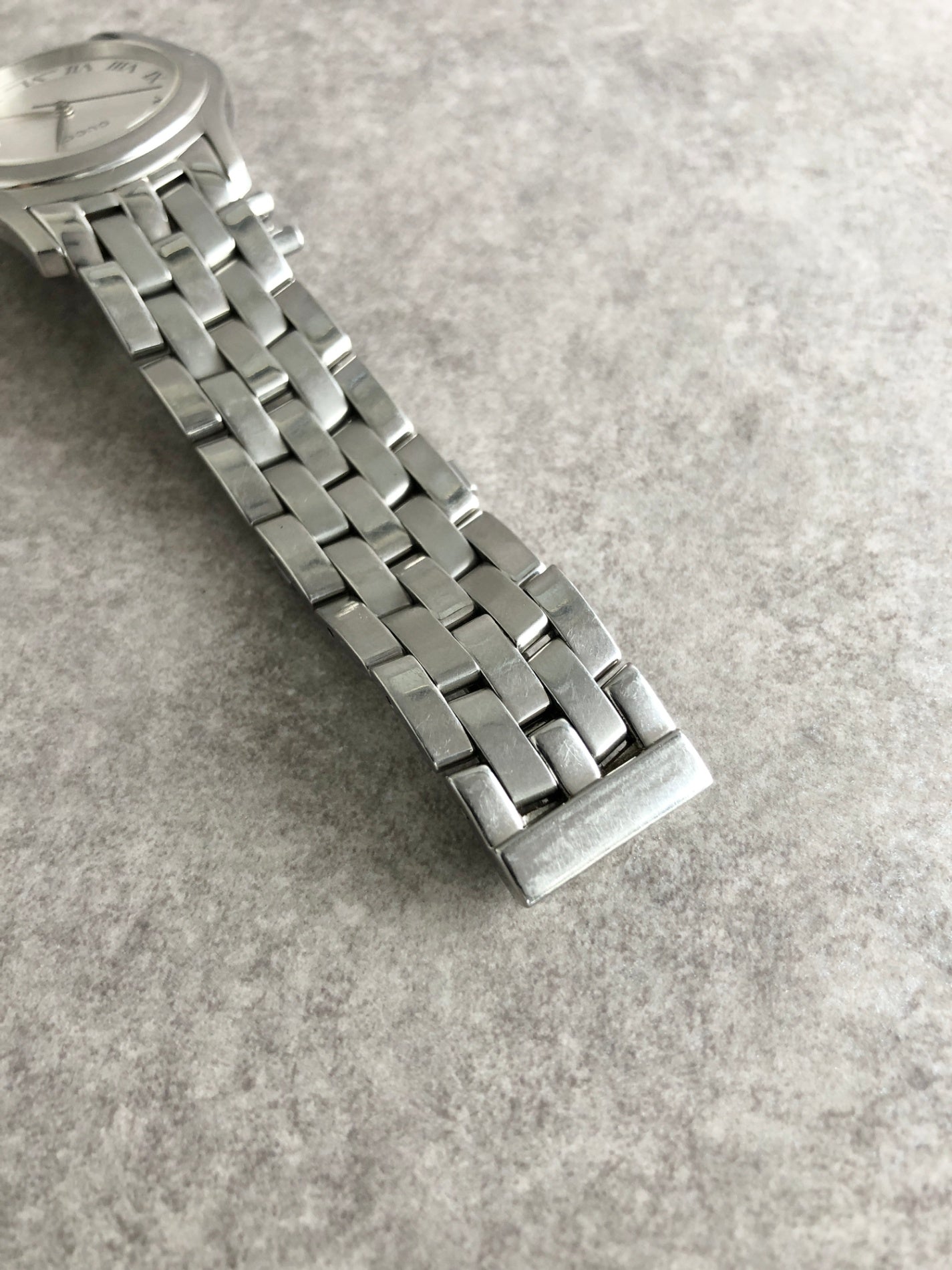GUCCI Logo Quartz Watch Silver 5500M Vintage d4tcce