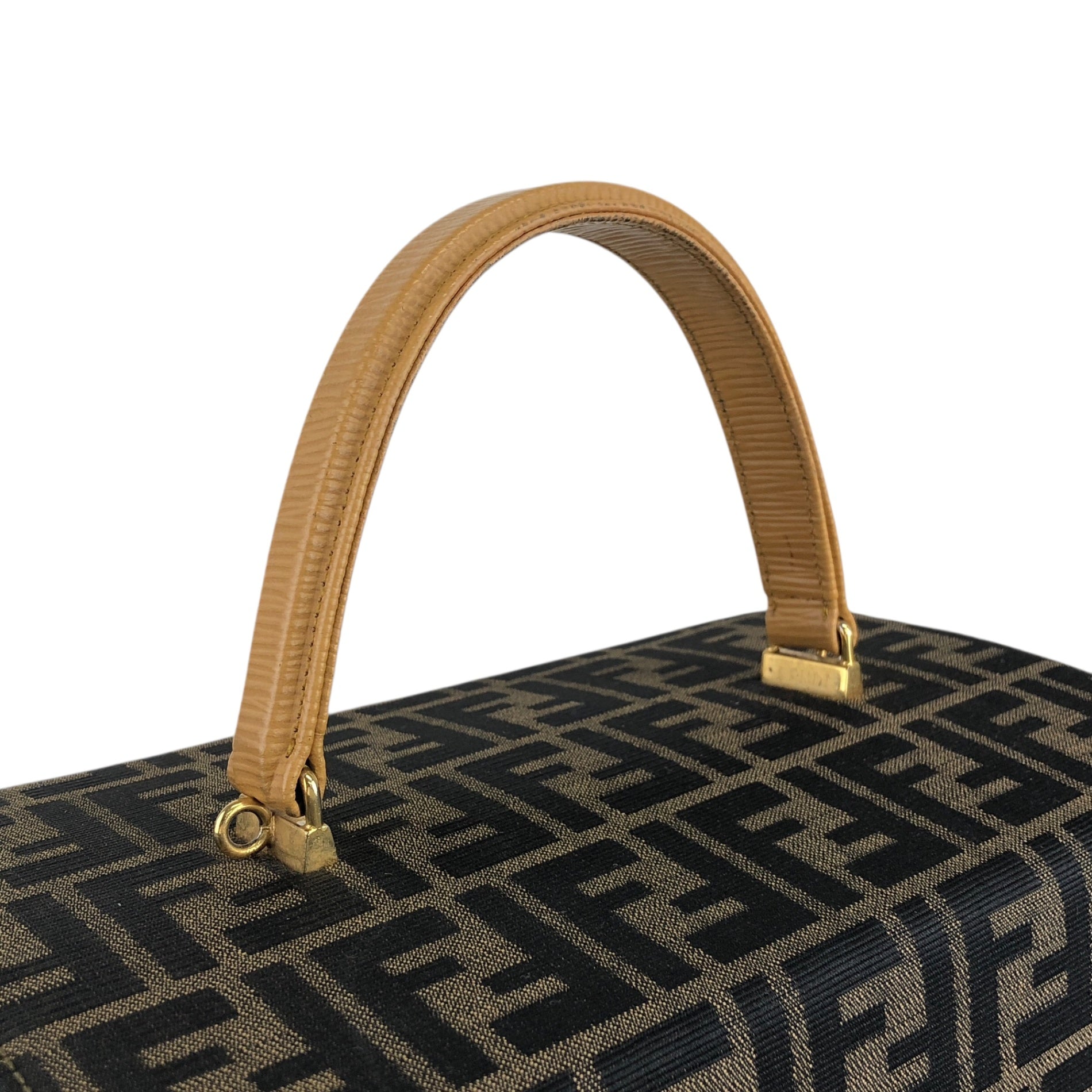 いラインアップ FENDI Zucca Two-way Handbag Shoulder bag Brown Vintage バッグ