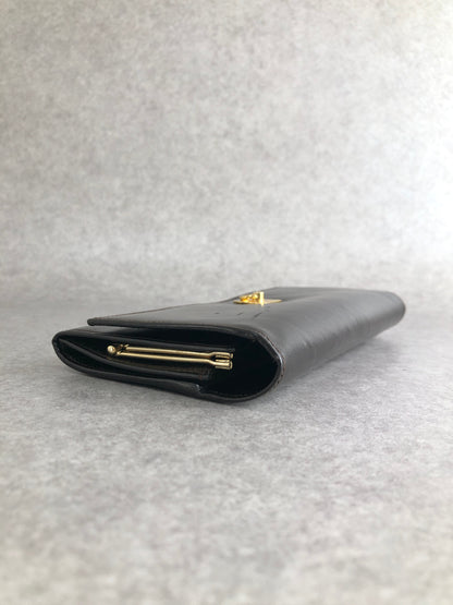 CELINE Gancini Long Wallet Black Vintage xfm7yd