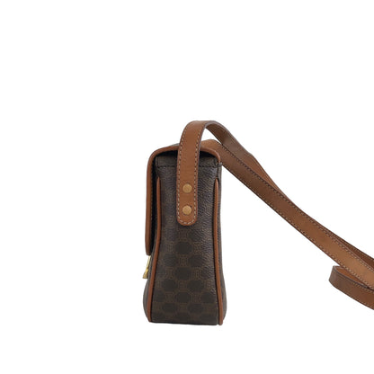 CELINE Macadam Shoulder bag Brown Vintage vau3e5