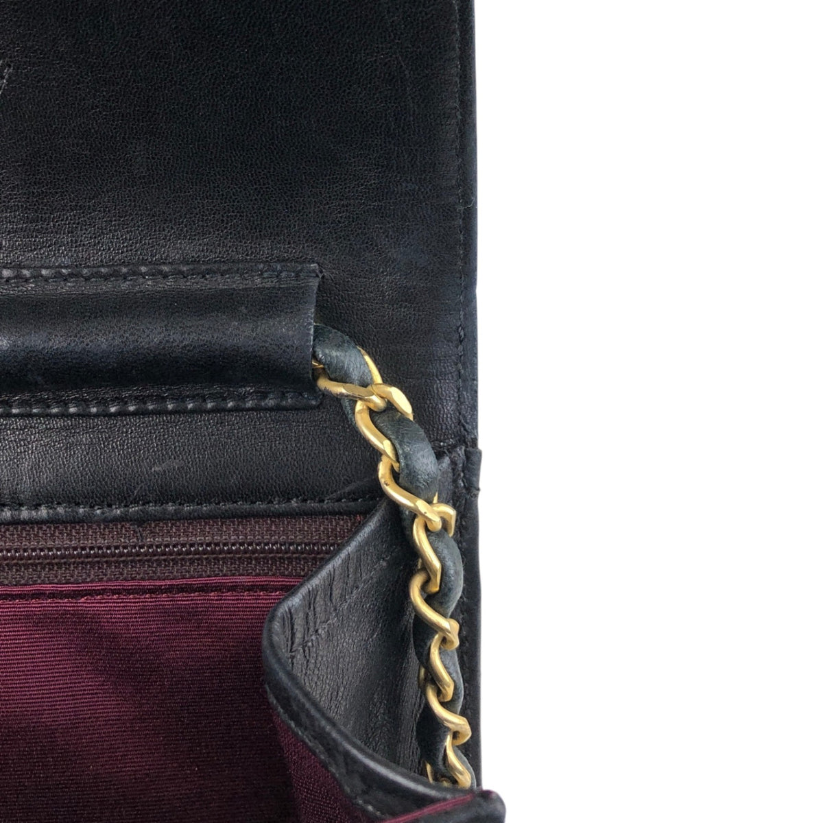 CHANEL Matelasse Coco Mark Turn Lock Chain Shoulder bag Black Vintage tjbcjh