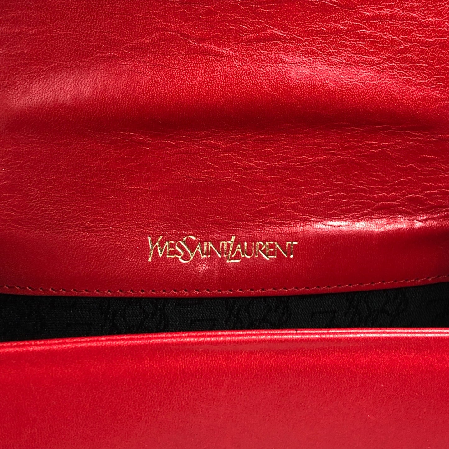 Yves Saint Laurent Heart Motif Small Shoulder bag Red Vintage v286hg