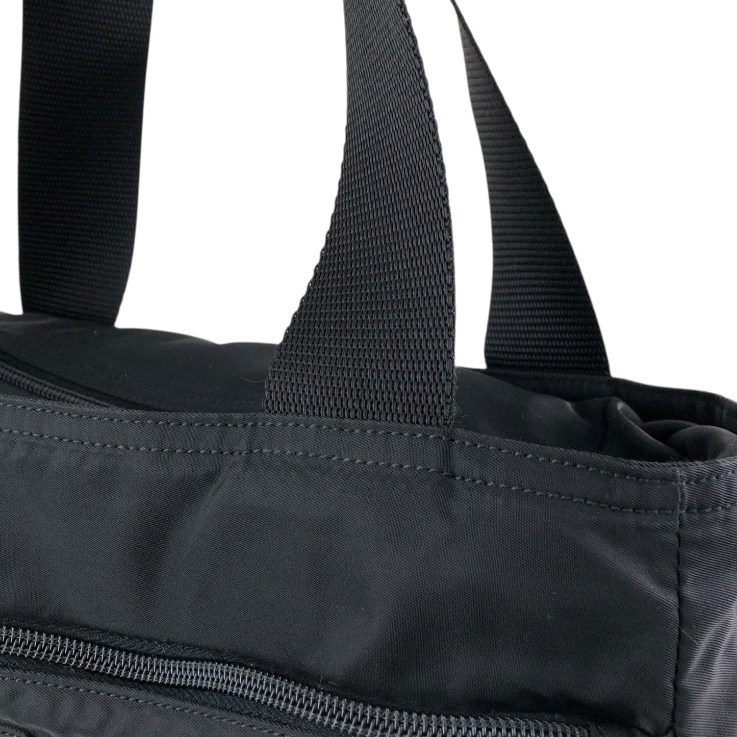 PRADA Tessuto Triangle Logo Totebag Black Vintage 4gi7mv