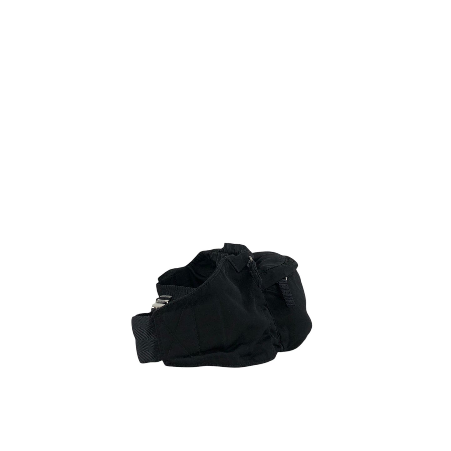 PRADA Tessuto Triangle Logo Sling bag Black Vintage cf6epr