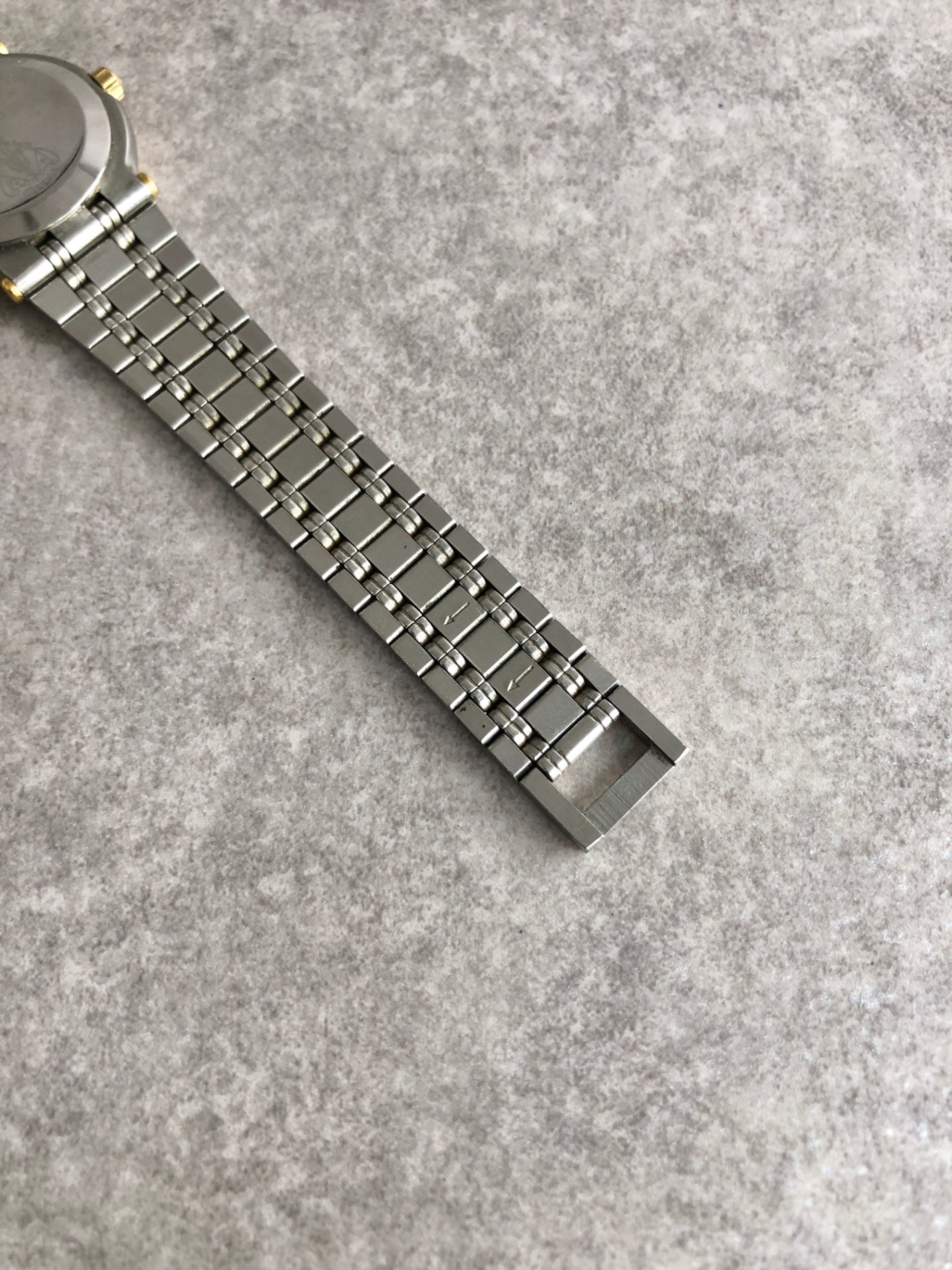 GUCCI GG Motif Watch Silver×Gold 9100L Vintage vgjnar
