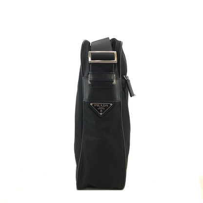 PRADA Triangle Logo Nylon Shoulder bag Black Vintage utfnwt