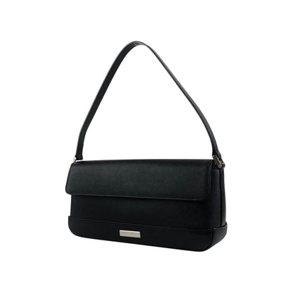 BURBERRY Logo Handbag Black Vintage gw5ren