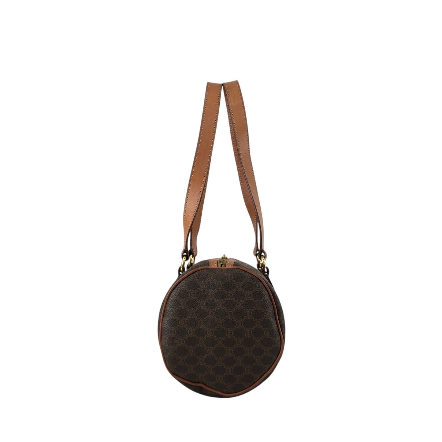 CELINE Macadam Blason Handbag Brown Vintage 3wk4bc