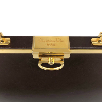 Christian Dior Metal Closure Two-way Handbag Shoulder bag Brown Vintage 2iixfe