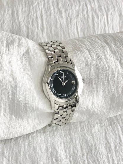 GUCCI Quartz Watch Silver 5500L Vintage y5m2nz