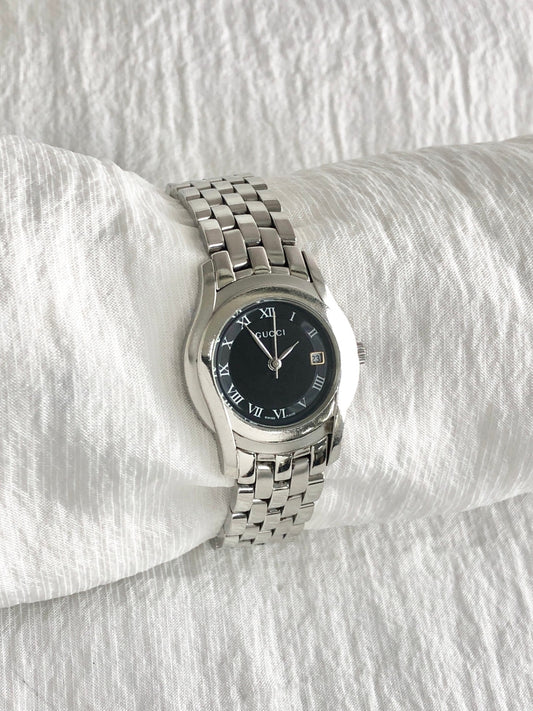 GUCCI Quartz Watch Silver 5500L Vintage y5m2nz