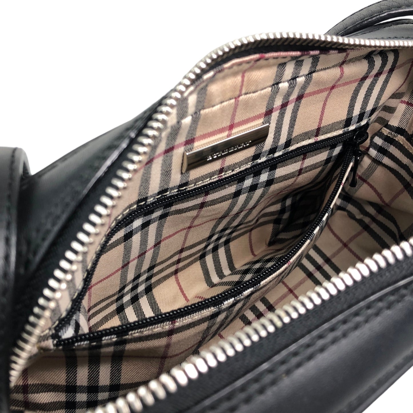 BURBERRY Logo Shoulder bag Black Vintage a7p8nh