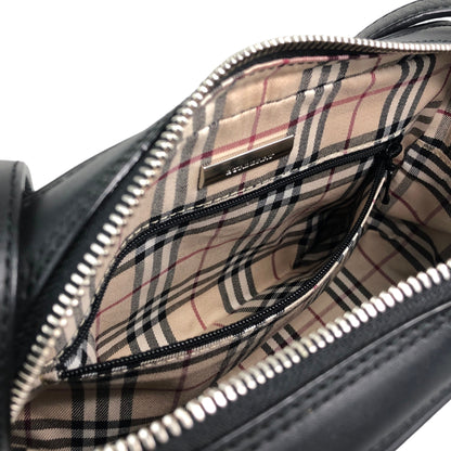 BURBERRY Logo Shoulder bag Black Vintage a7p8nh