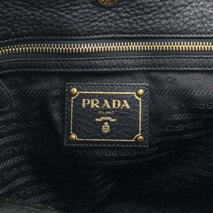 PRADA Logo Two-way Handbag Shoulder bag Black Vintage yhj7uy