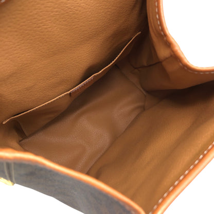 CELINE Macadam Circle Logo Backpack Brown Vintage ckigeh