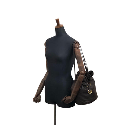 LOEWE Anagram Drawstring Shoulder bag Brown Vintage 7ep7z7