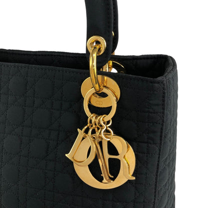 Christian Dior Lady Dior Cannage Charm Handbag Black Vintage 6egyhj