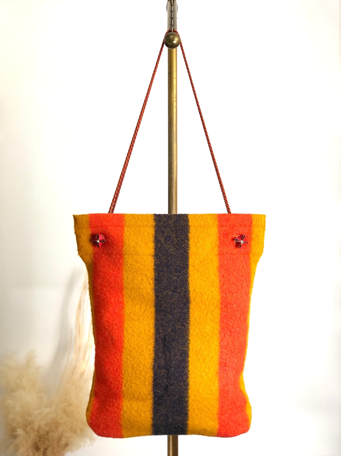HERMES Shoulder bag Orange×Black Vintage 4k68f7