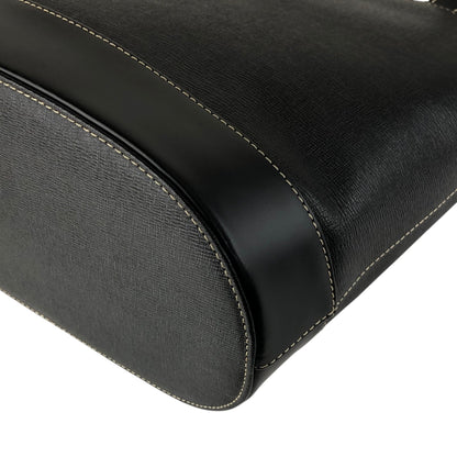BURBERRY Logo Handbag Black Vintage i2msc4