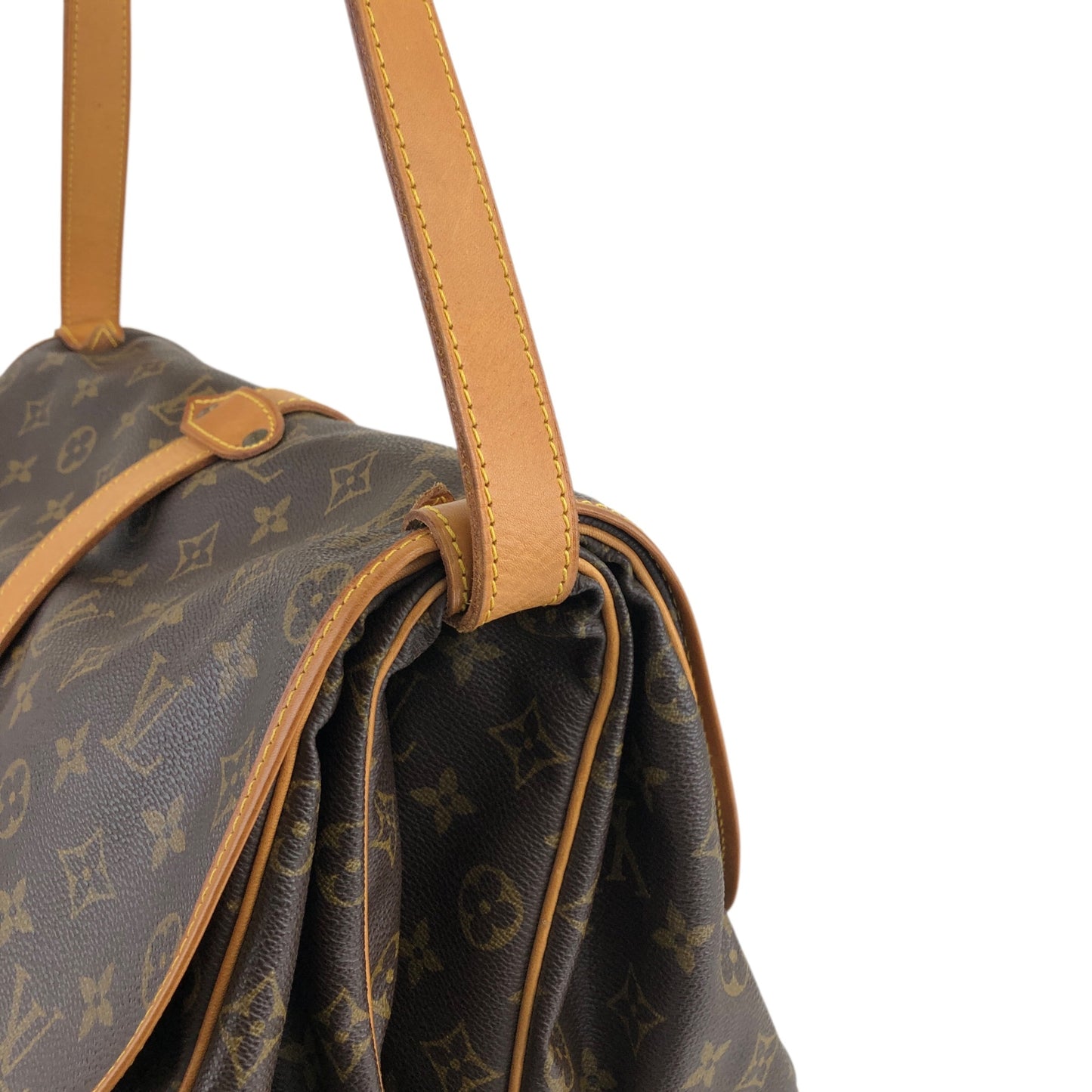 LOUIS VUITTON Monogram 單肩包 棕色 復古 fya5dp