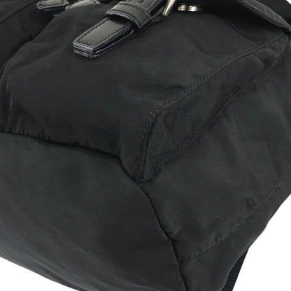 PRADA Triangle Logo Backpack Black Vintage wedjpt