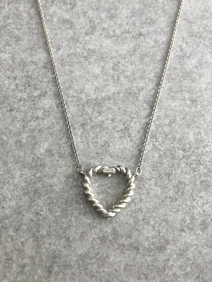 Tiffany & Co. Heart Motif  SILVER925 Necklace Silver Vintage 87wdvb