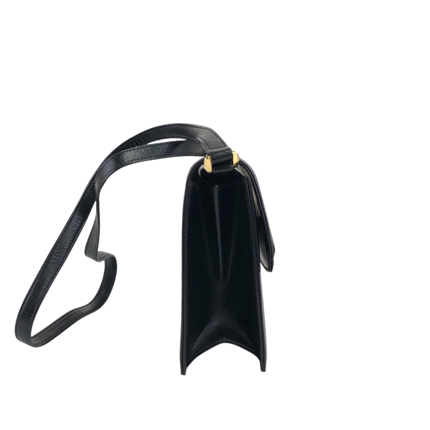 GUCCI GG Logo Shoulder bag Black Vintage ha84zp