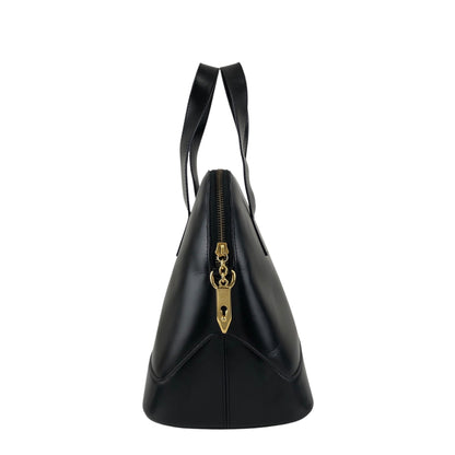 CELINE Two-way Handbag Shoulder bag Black Vintage 4ntwjy