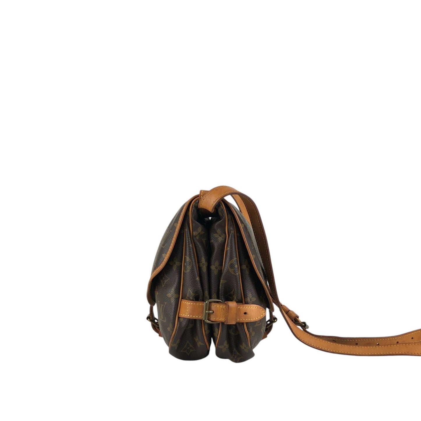 LOUIS VUITTON Monogram Shoulder bag Brown Vintage dzuvmj