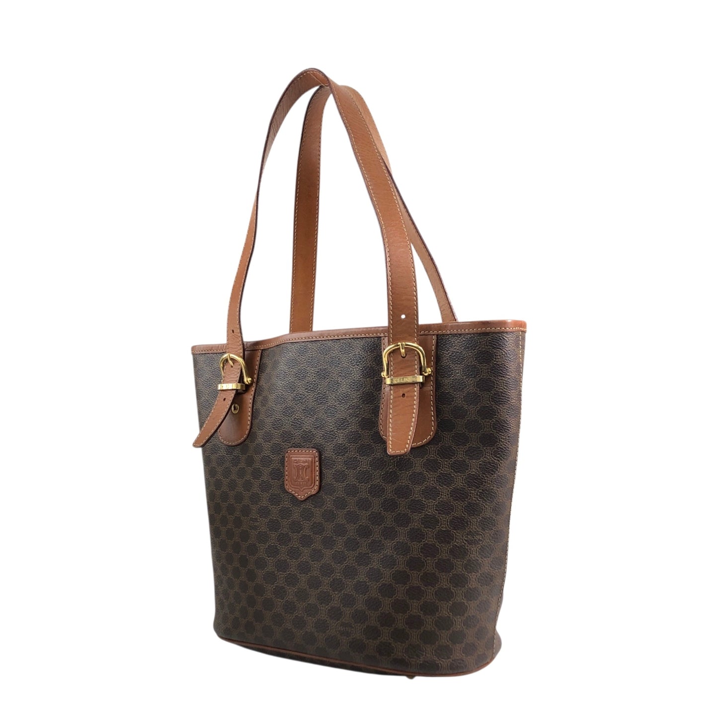 CELINE Macadam Blason Totebag Brown Vintage yvj7zp